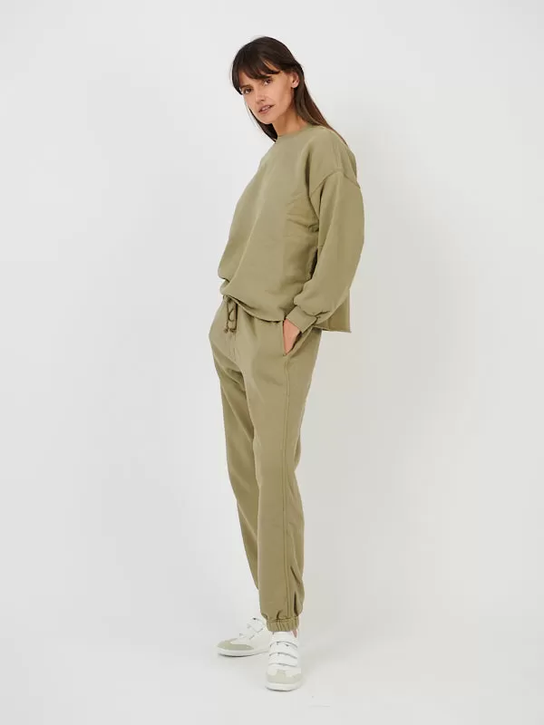 Devi Sweatpant in Green Agate