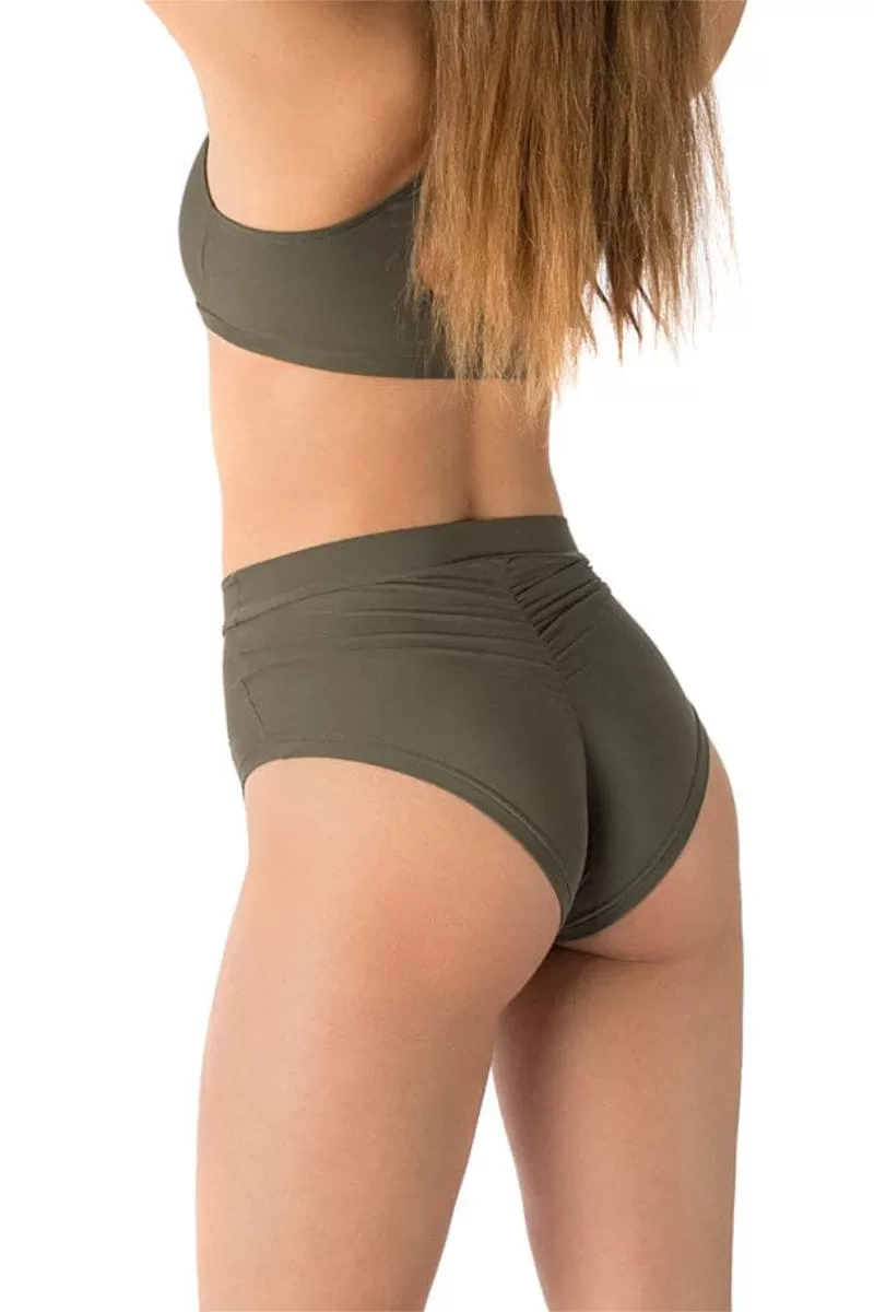 Dragonfly Lola High-Waisted Shorts - Khaki