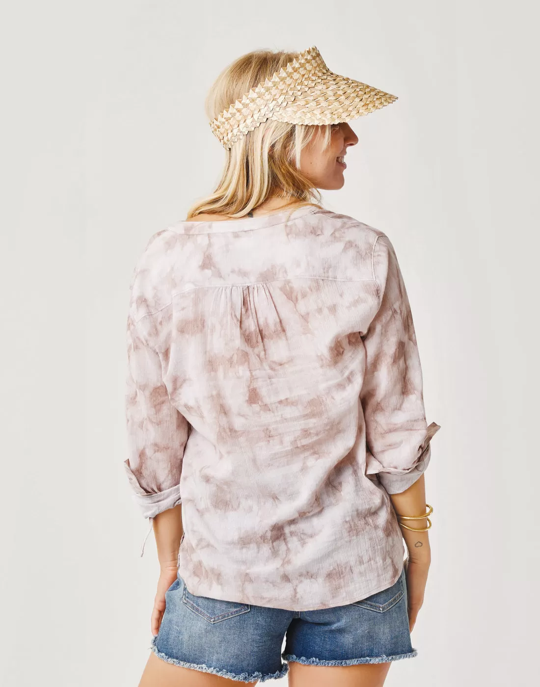 Dylan Gauze Shirt: Fawn Tie Dye