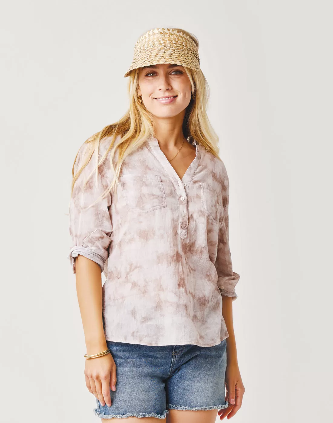 Dylan Gauze Shirt: Fawn Tie Dye