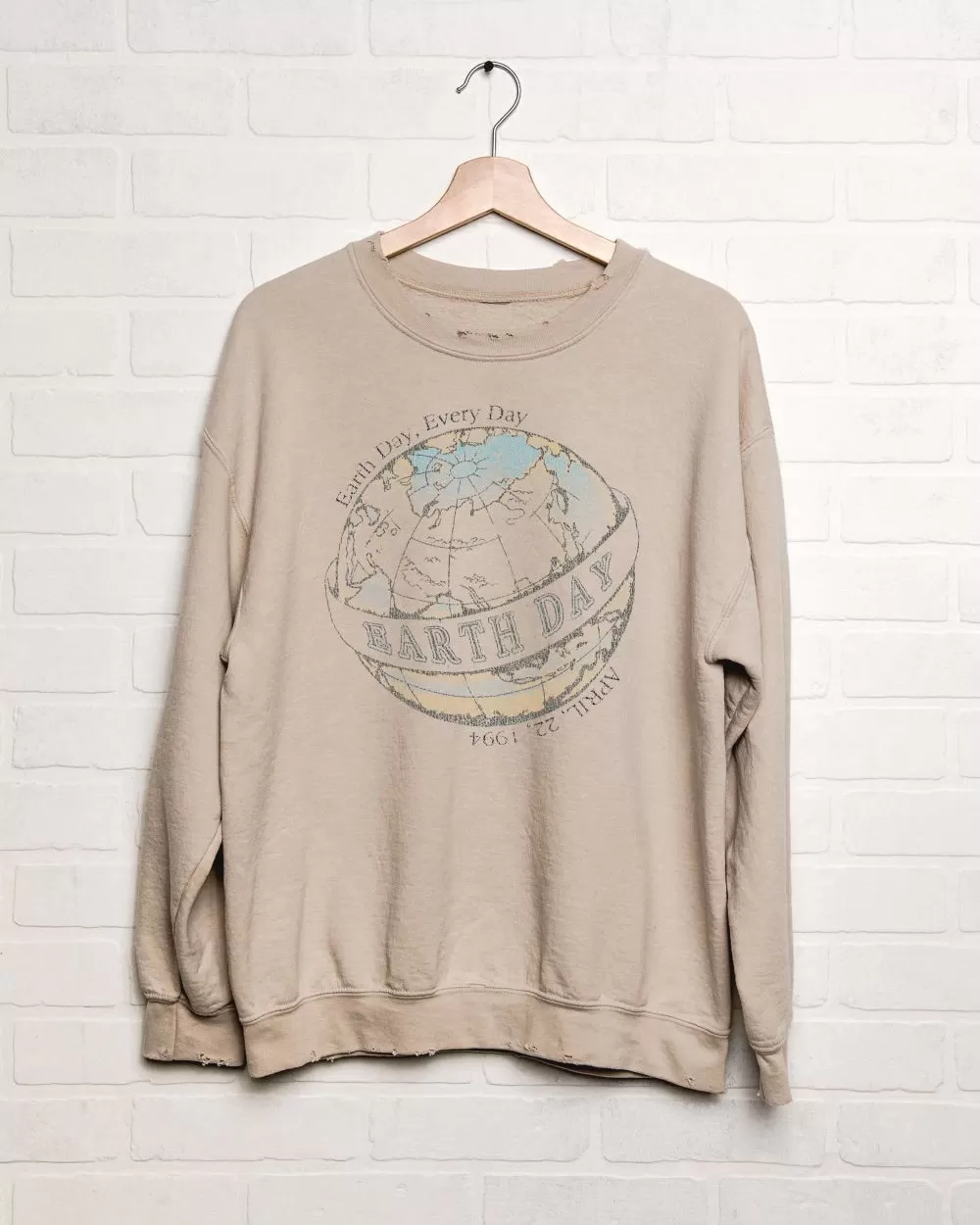 Earth Day Sand Thrifted Sweatshirt