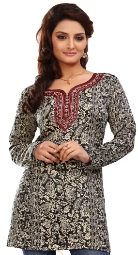 Elegant Black Indian Kurta – Modern Ethnic Wear for Women