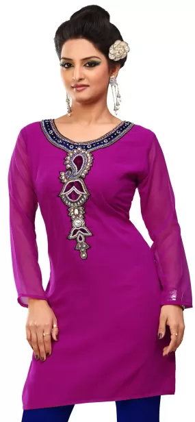 Elegant Purple Kurta Indian Wear – Buy Indian Kurtas Online