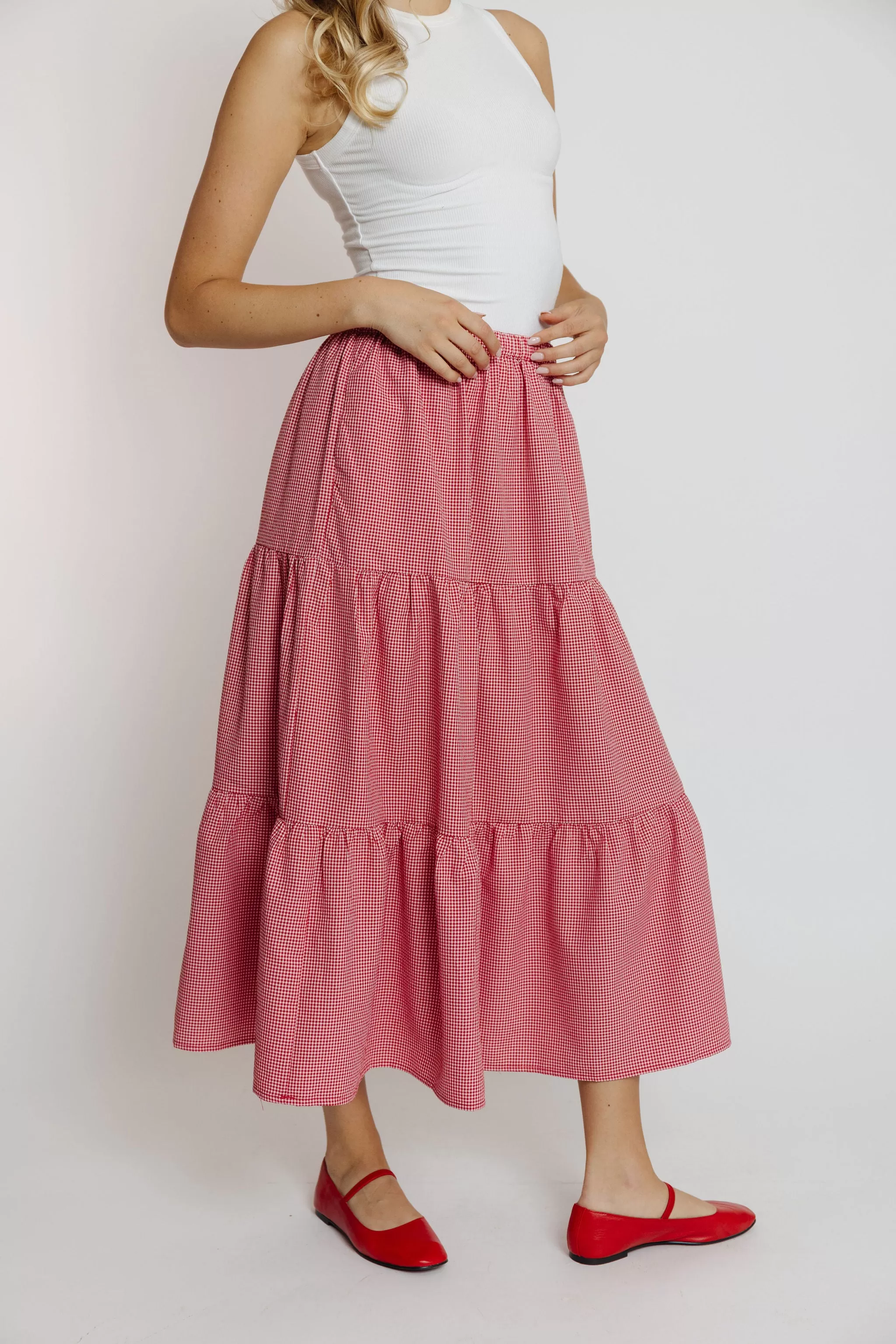 Emilie Skirt in Red Gingham