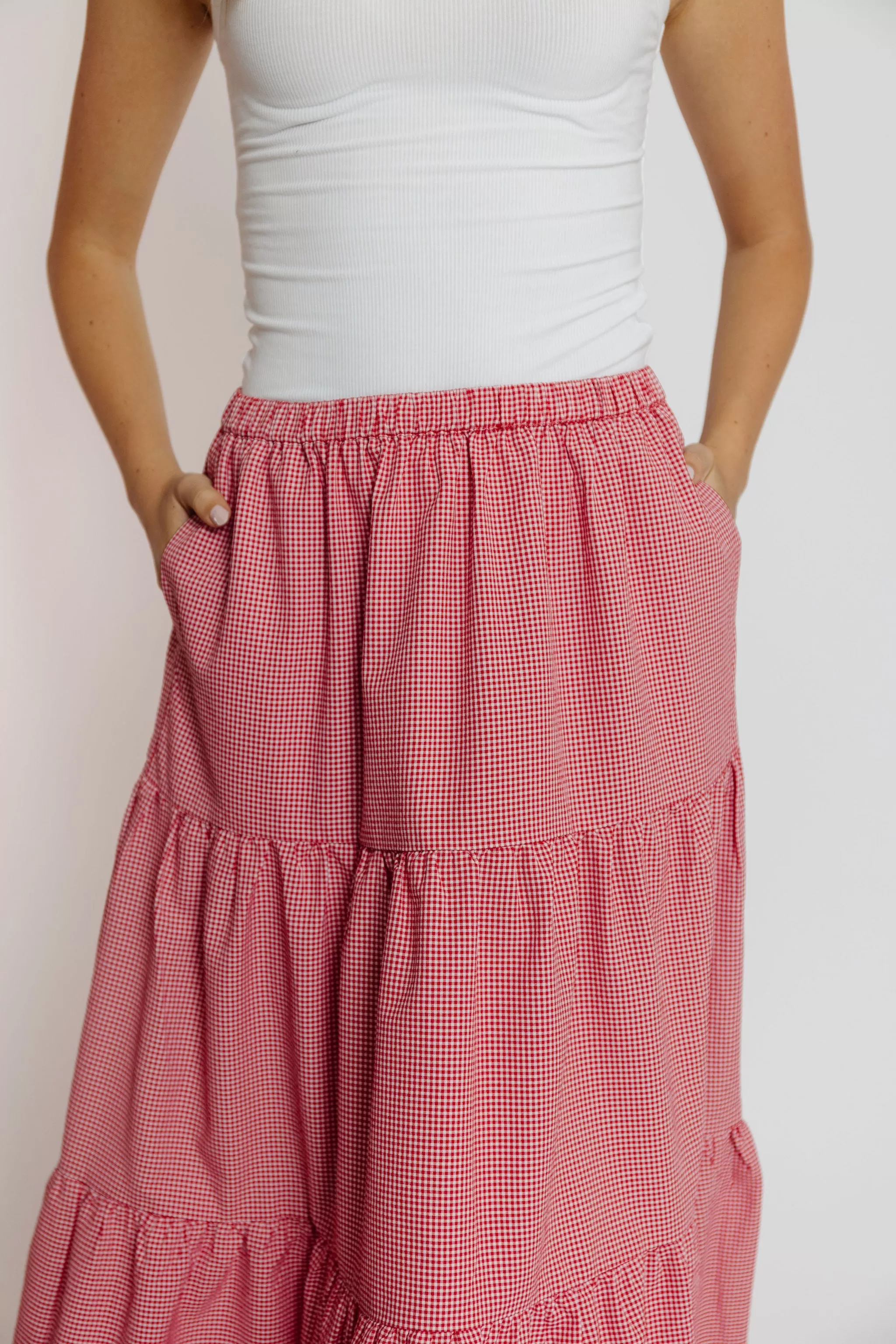 Emilie Skirt in Red Gingham