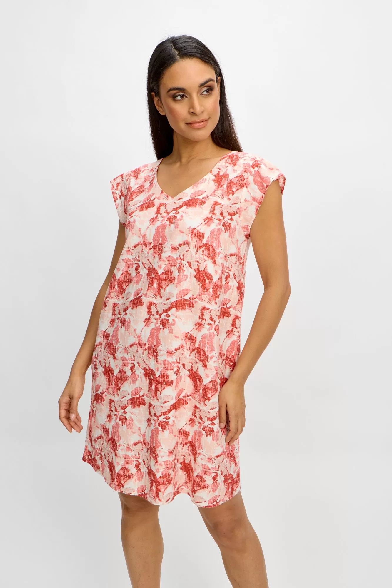 Emproved Flower Dress | Apricot   Blue