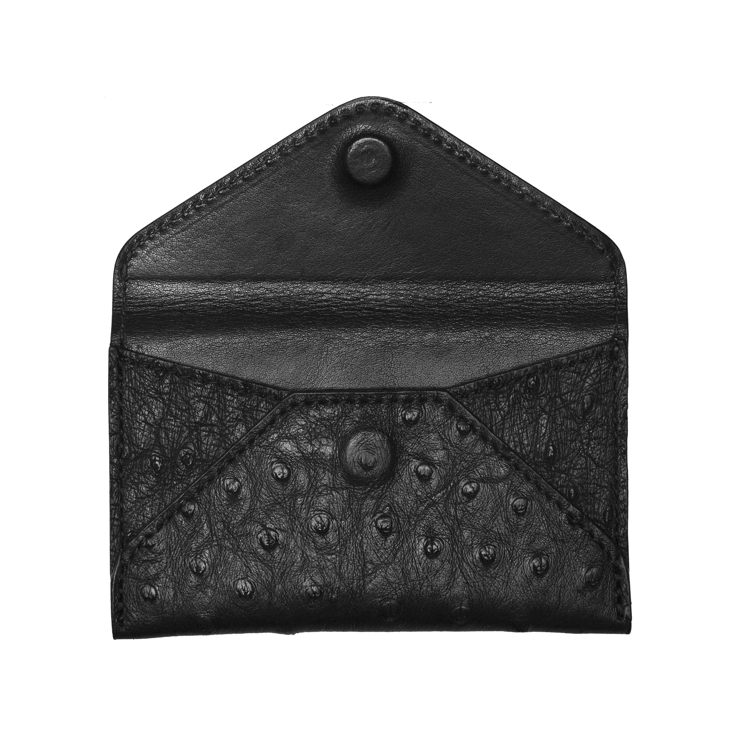 Envelope Card Case – Ostrich :: Black