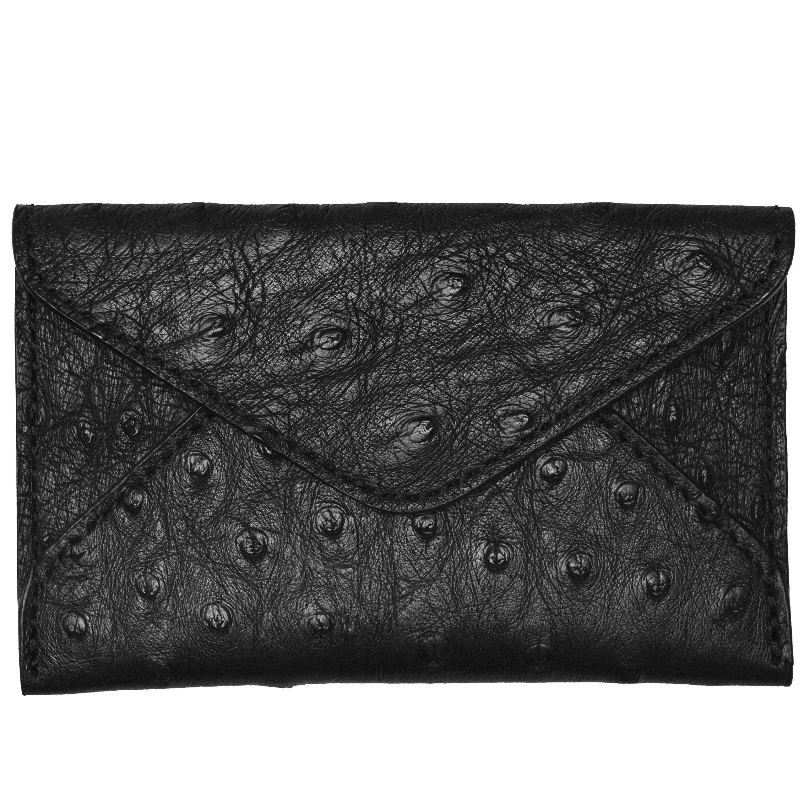 Envelope Card Case – Ostrich :: Black