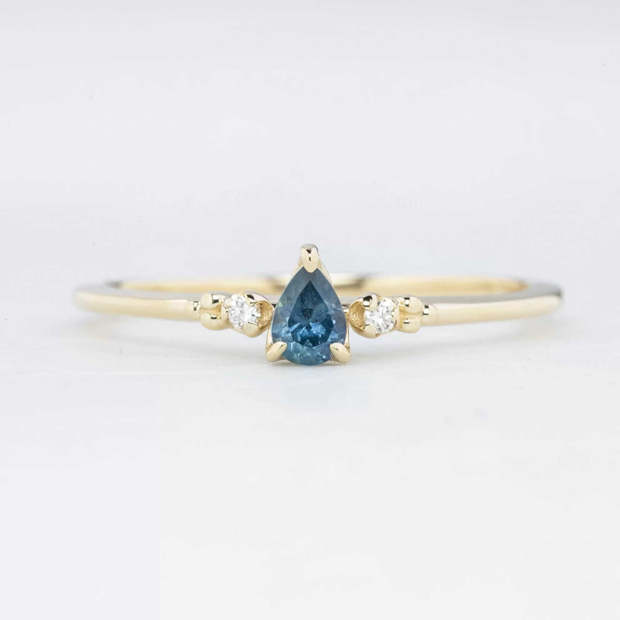 Estel Ring - 0.15ct Blue Montana Sapphire Ring