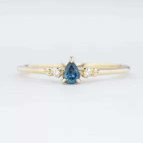 Estel Ring - 0.15ct Blue Montana Sapphire Ring