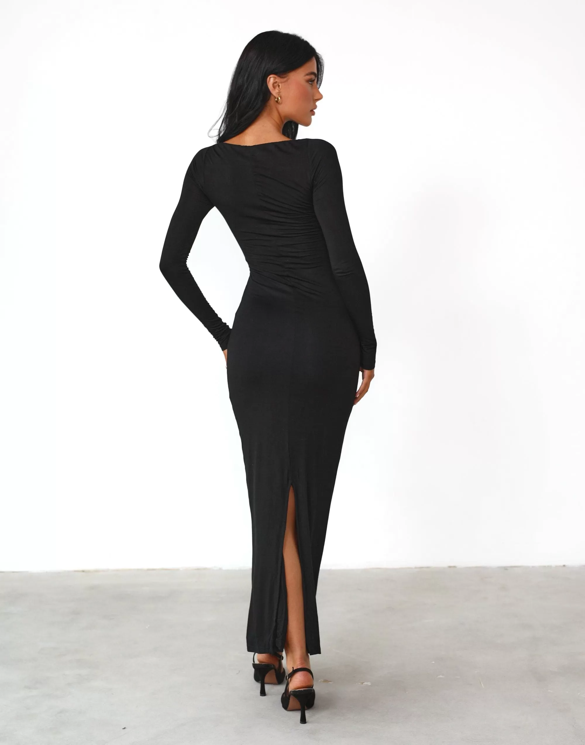 Eyes On Me Maxi Dress (Black)