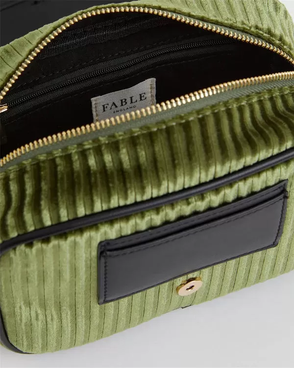 Fable - Vivianne Velvet Camera Bag - Jade Green