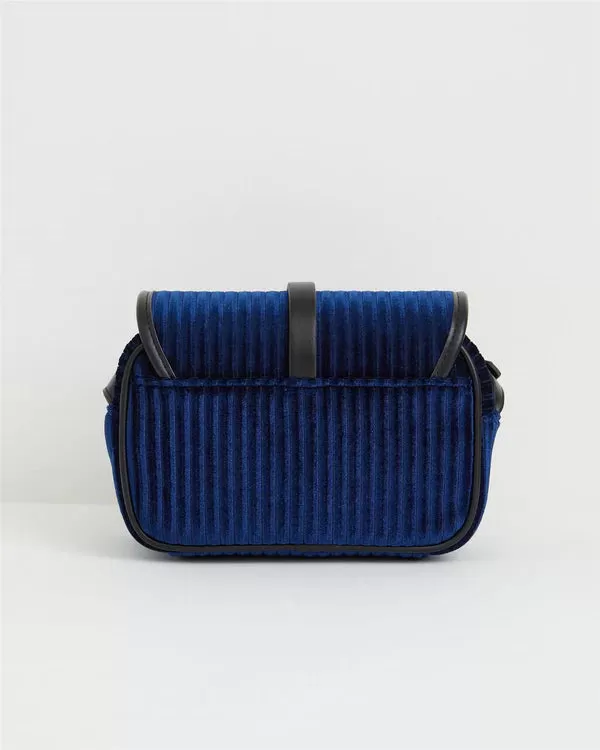 Fable - Vivianne Velvet Camera Bag - Sapphire Blue