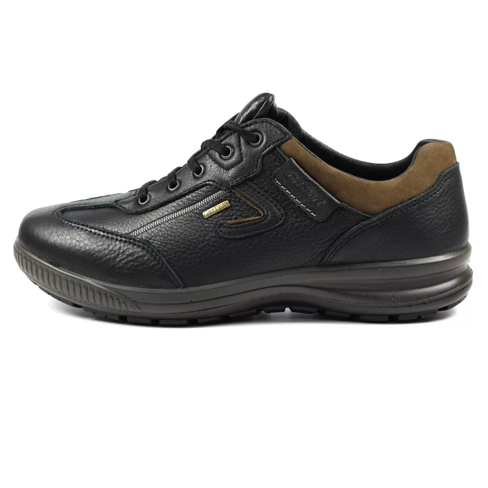 Grisport Arran Black Shoes Leather Walking Shoe Water Resistant Comfort