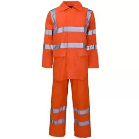 High Visibility Hooded Rainsuit EN ISO 20471 GO/RT 3279/RIS-3279-TOM