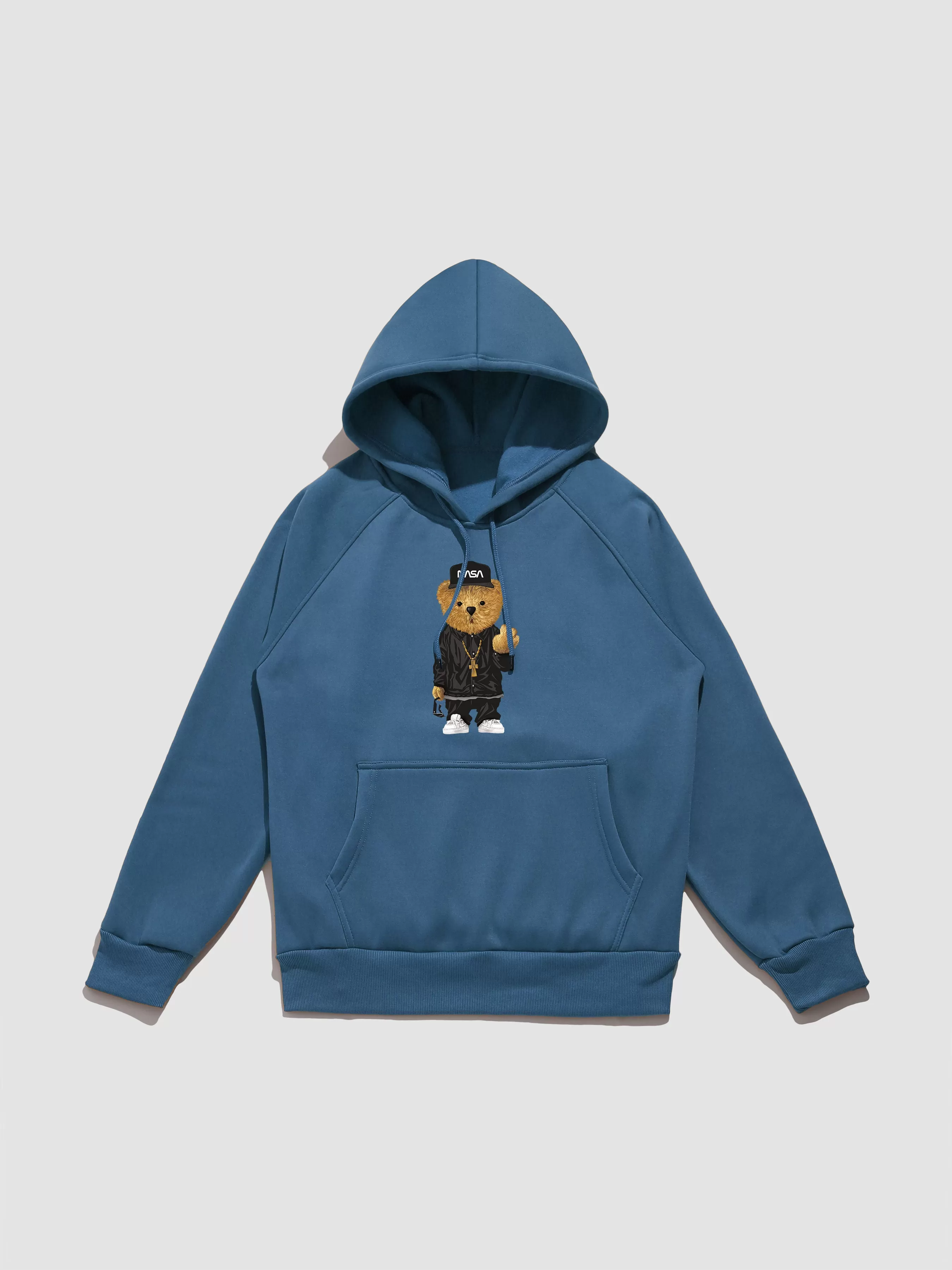 Hip Hop Bear Print Hoodie