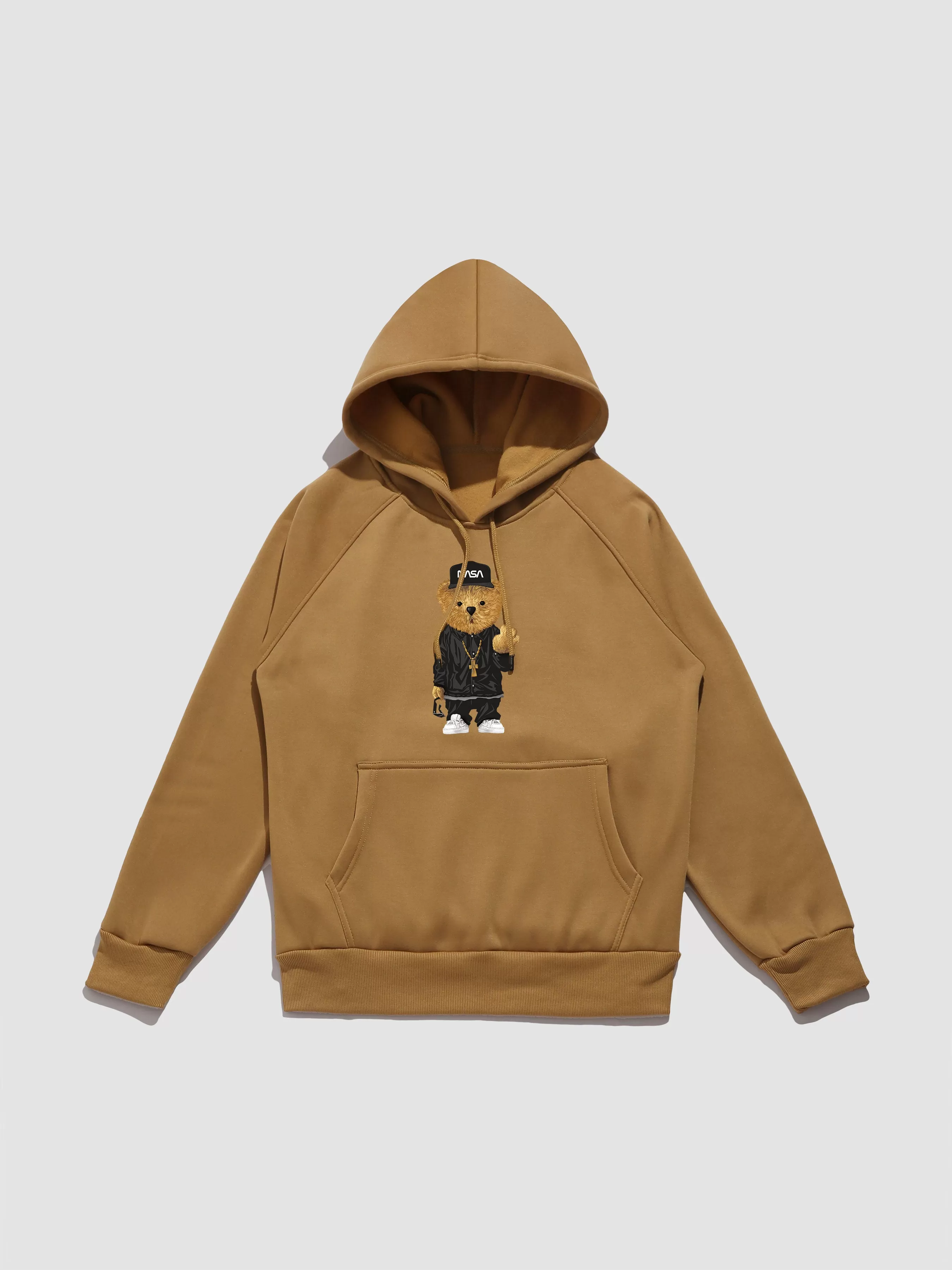 Hip Hop Bear Print Hoodie