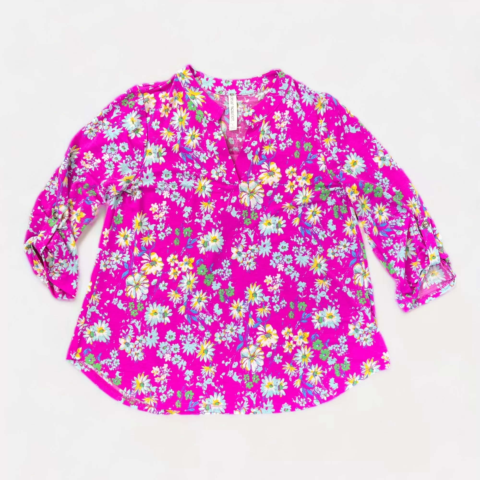 Hot Pink Daisy Lizzy Top [NO RETURNS]