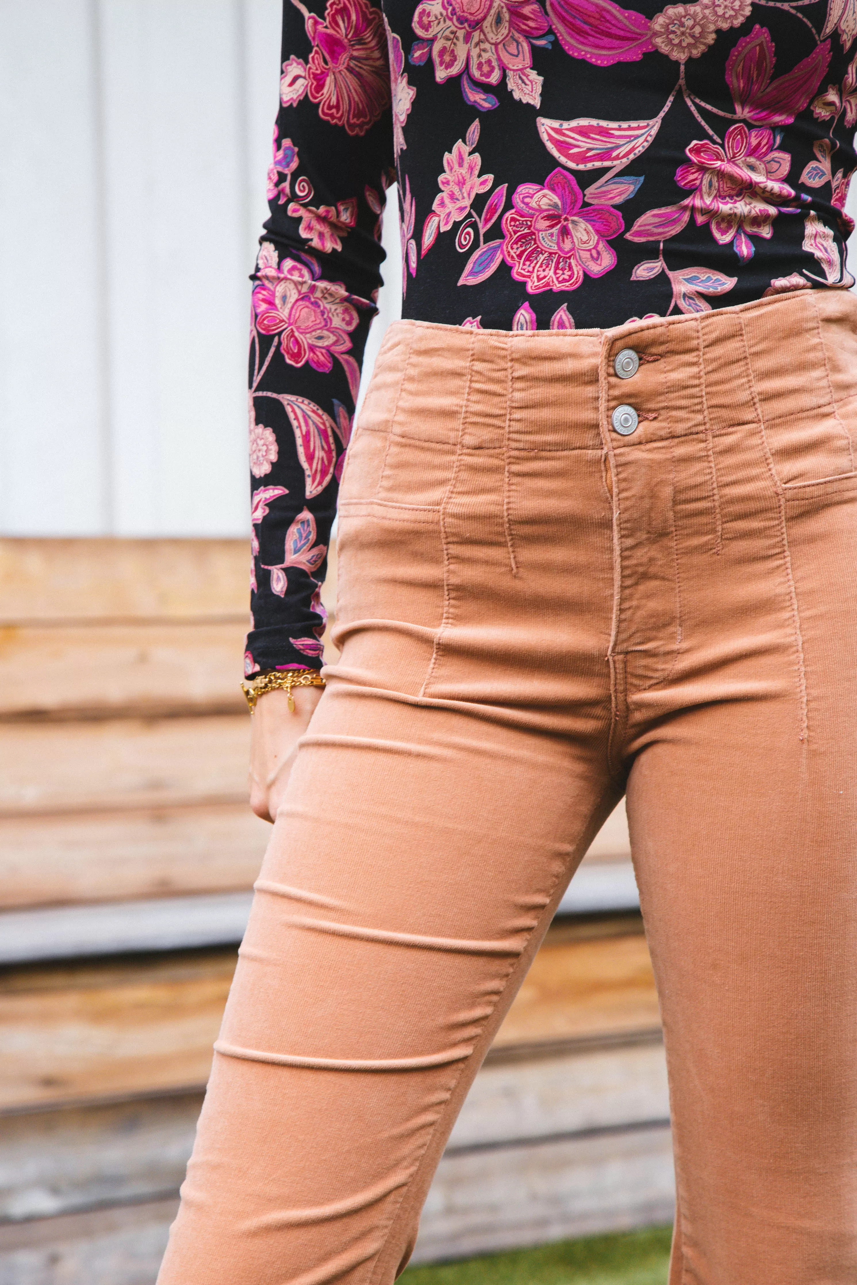 Jayde Cord Flare Jeans, Sunburn | Free People