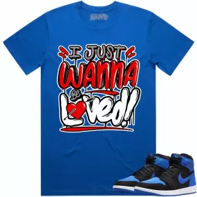 Jordan 1 Royal Suede 1s Shirt to Match - RED LOVED