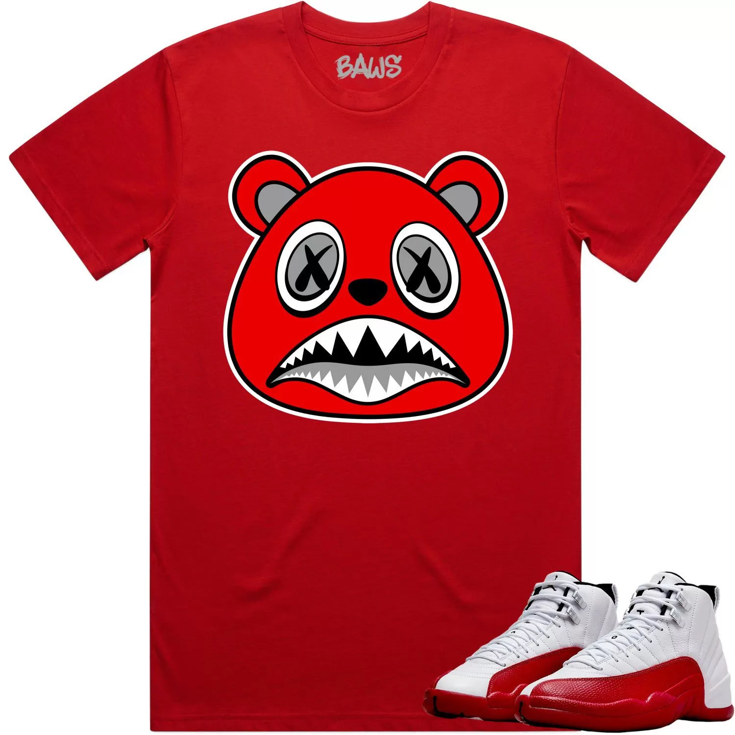 Jordan 12 Cherry 12s Shirt to Match - ANGRY BAWS BEAR