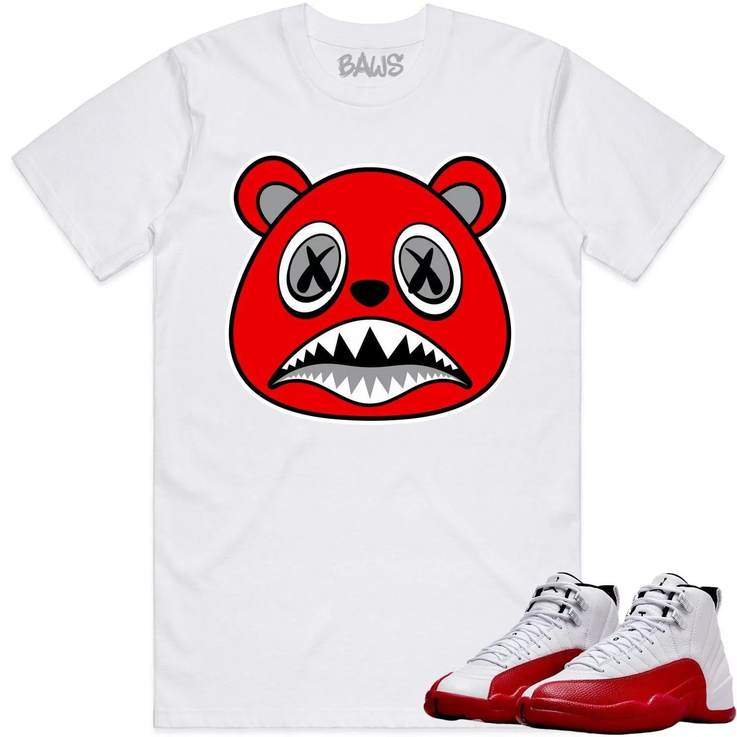 Jordan 12 Cherry 12s Shirt to Match - ANGRY BAWS BEAR