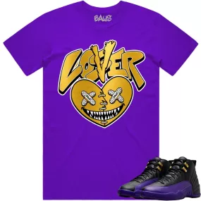 Jordan 12 Field Purple 12s Shirt to Match - GOLD METALLIC LOVER LOSER BAWS