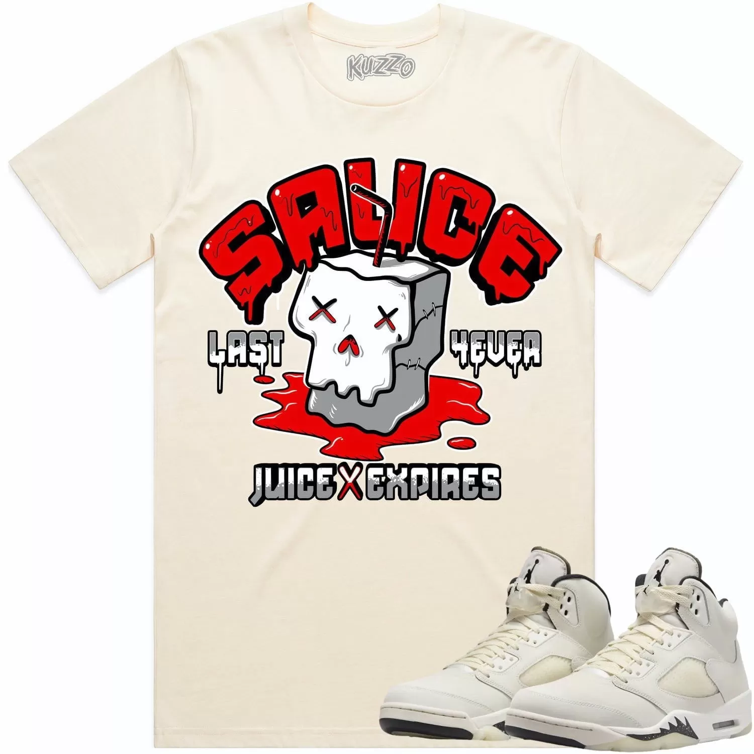 Jordan Retro 5 Sail 5s Shirt to Match - RED SAUCE