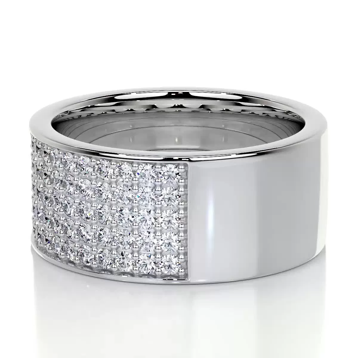 June Lab Grown Diamond Wedding Ring   (1 Carat) -14K White Gold