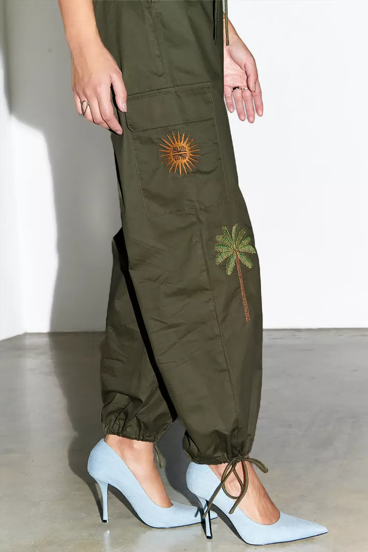 Khaki Running Wild Cargo Trousers