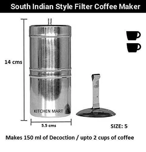 Kitchen Mart Stainless Steel Coffee Filter (Size:5) (150ml) (2 cup)