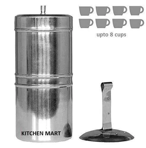 Kitchen Mart Stainless Steel South Indian Coffee Filter 10 (800ML approx) (8 cups)