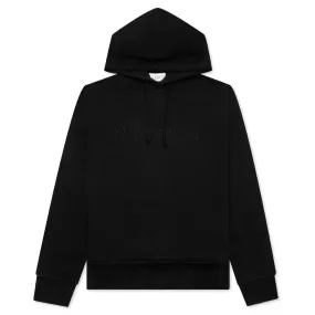 Logo Embroidery Hoodie - Black