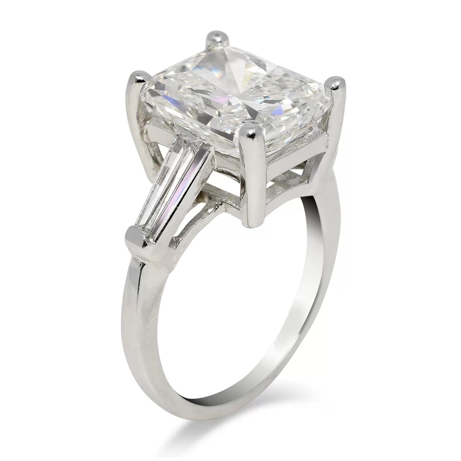 LOLA 5 CARAT RADIANT CUT I COLOR VS2 CLARITY DIAMOND ENGAGEMENT RING PLATINUM GIA CERTIFIED 5 CT I VS2 BY MIKE NEKTA