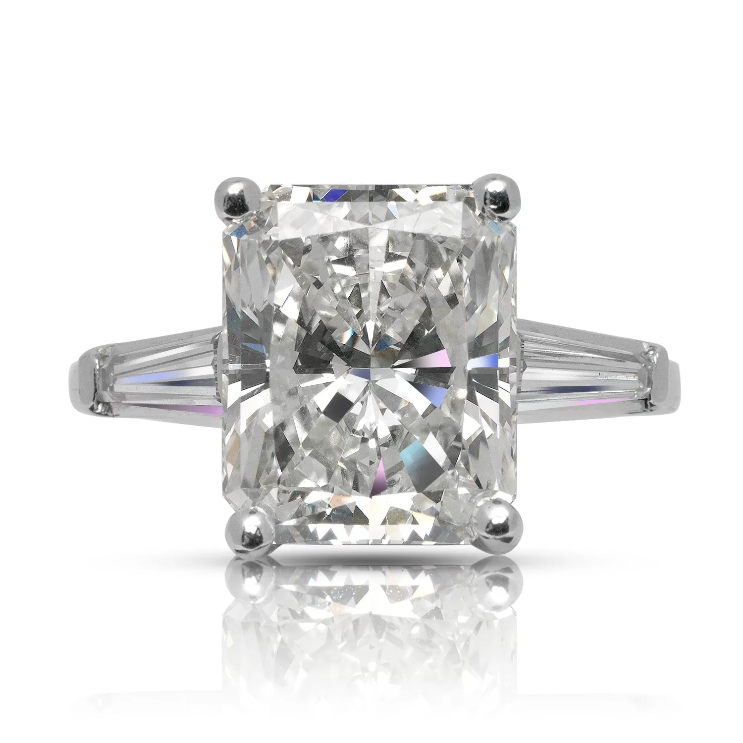 LOLA 5 CARAT RADIANT CUT I COLOR VS2 CLARITY DIAMOND ENGAGEMENT RING PLATINUM GIA CERTIFIED 5 CT I VS2 BY MIKE NEKTA