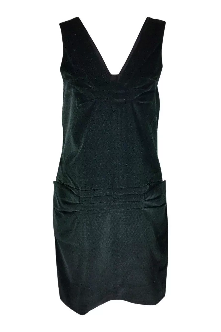 MARC JACOBS Marc Classic Black Velvet Sleeveless Shift Dress (UK 10/ US 6)