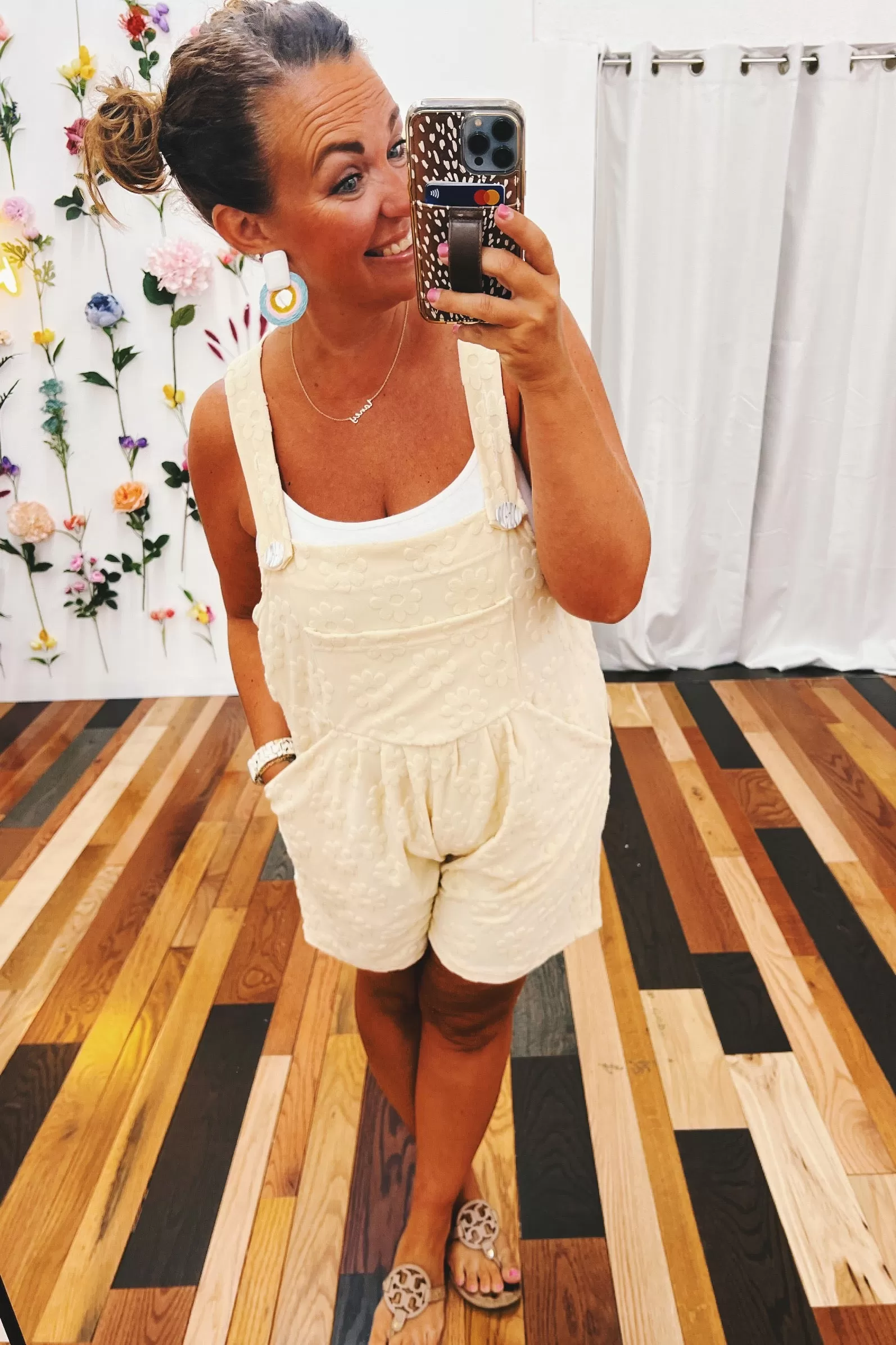 Mavis Embossed Pocket Romper