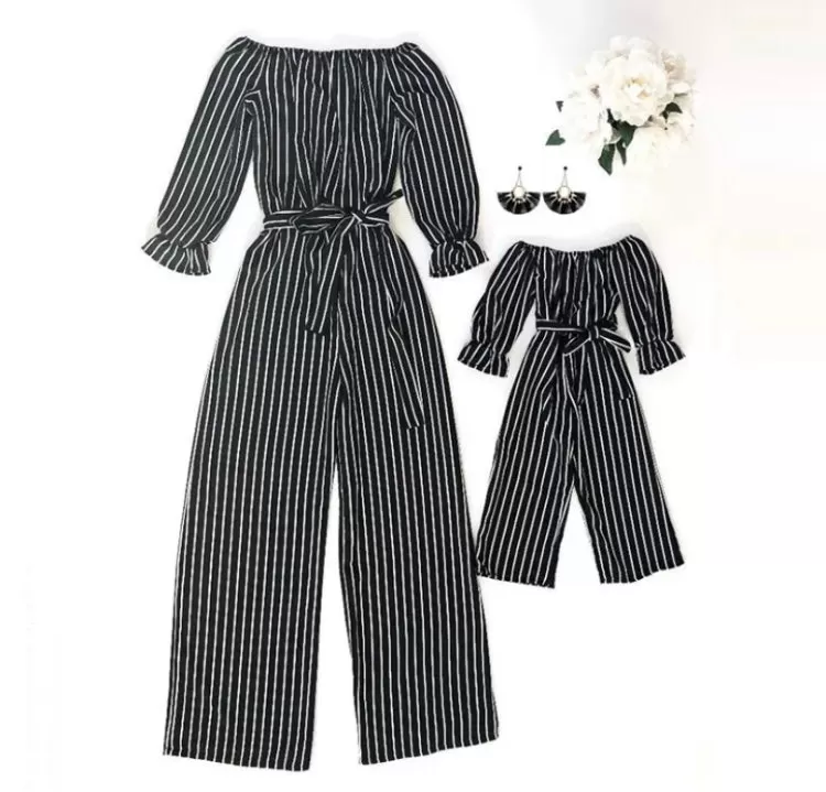 ME & MOMMY BLACK & WHITE JUMPSUIT ROMPER (KIDS ONLY)