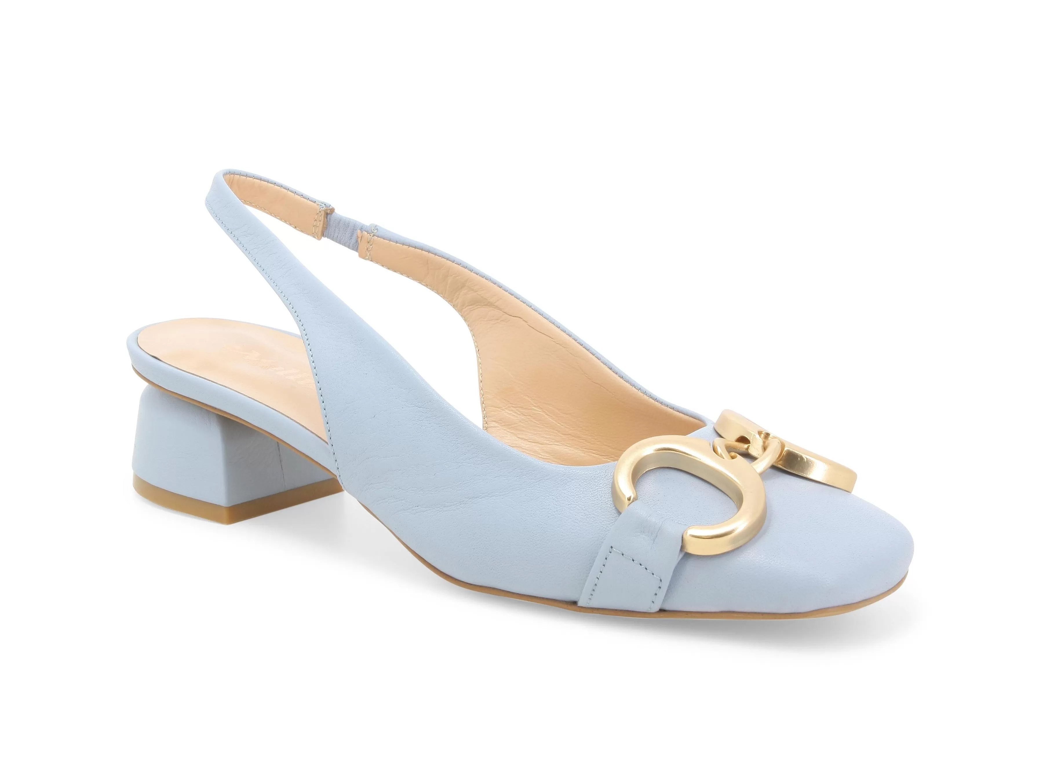 Melluso Slingback Elegante Estivo Tacco Basso tomaia Pelle