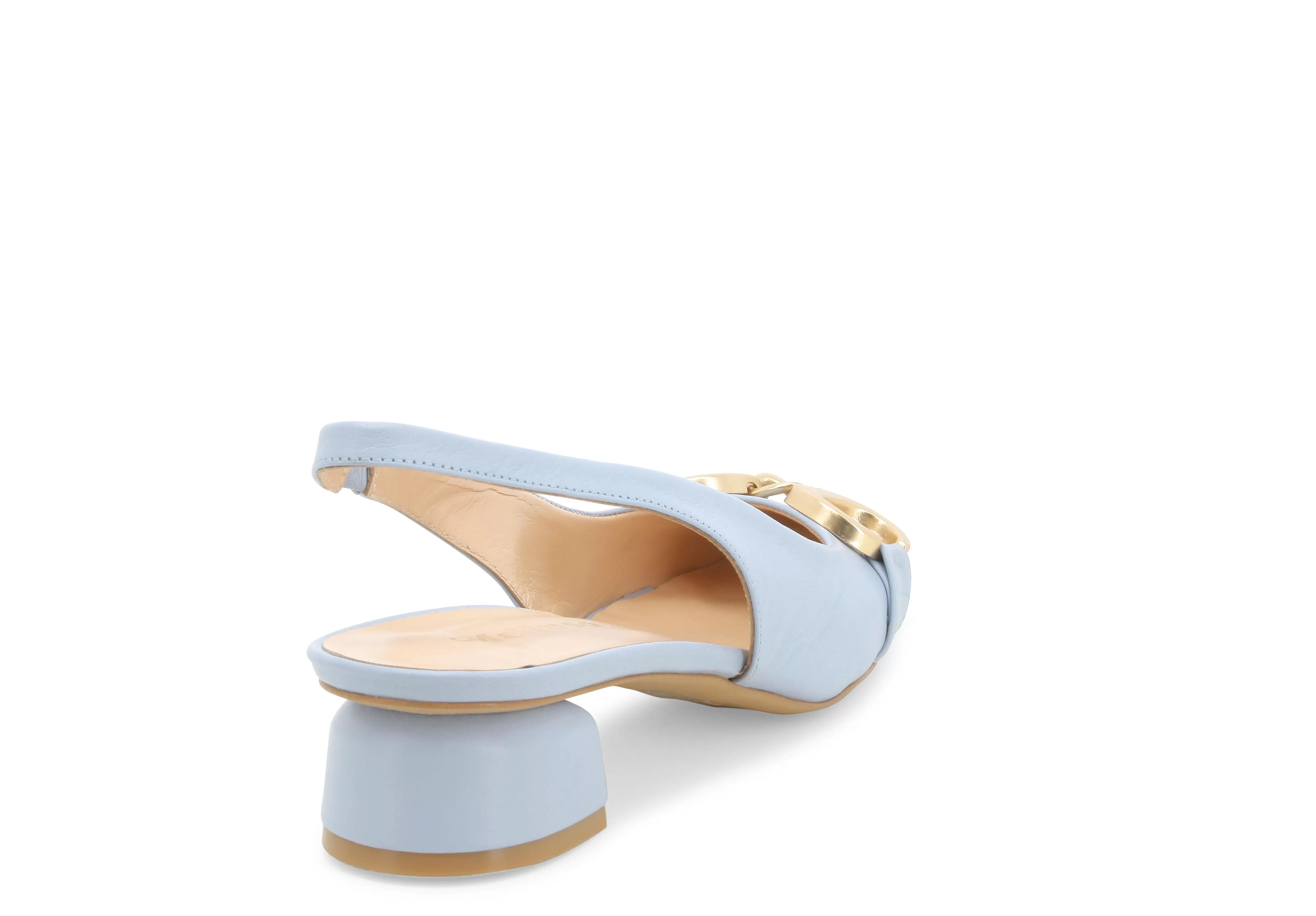 Melluso Slingback Elegante Estivo Tacco Basso tomaia Pelle