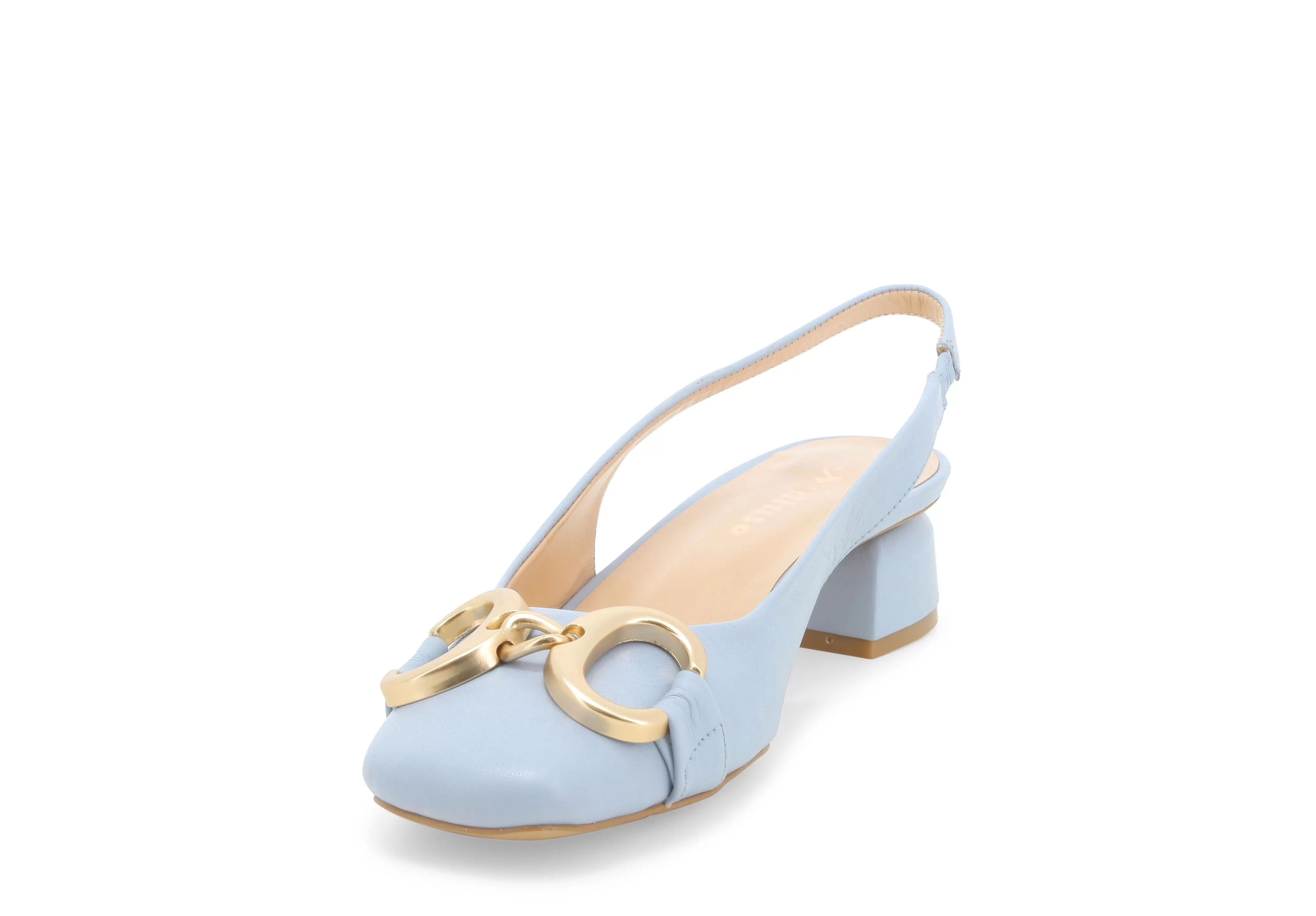 Melluso Slingback Elegante Estivo Tacco Basso tomaia Pelle