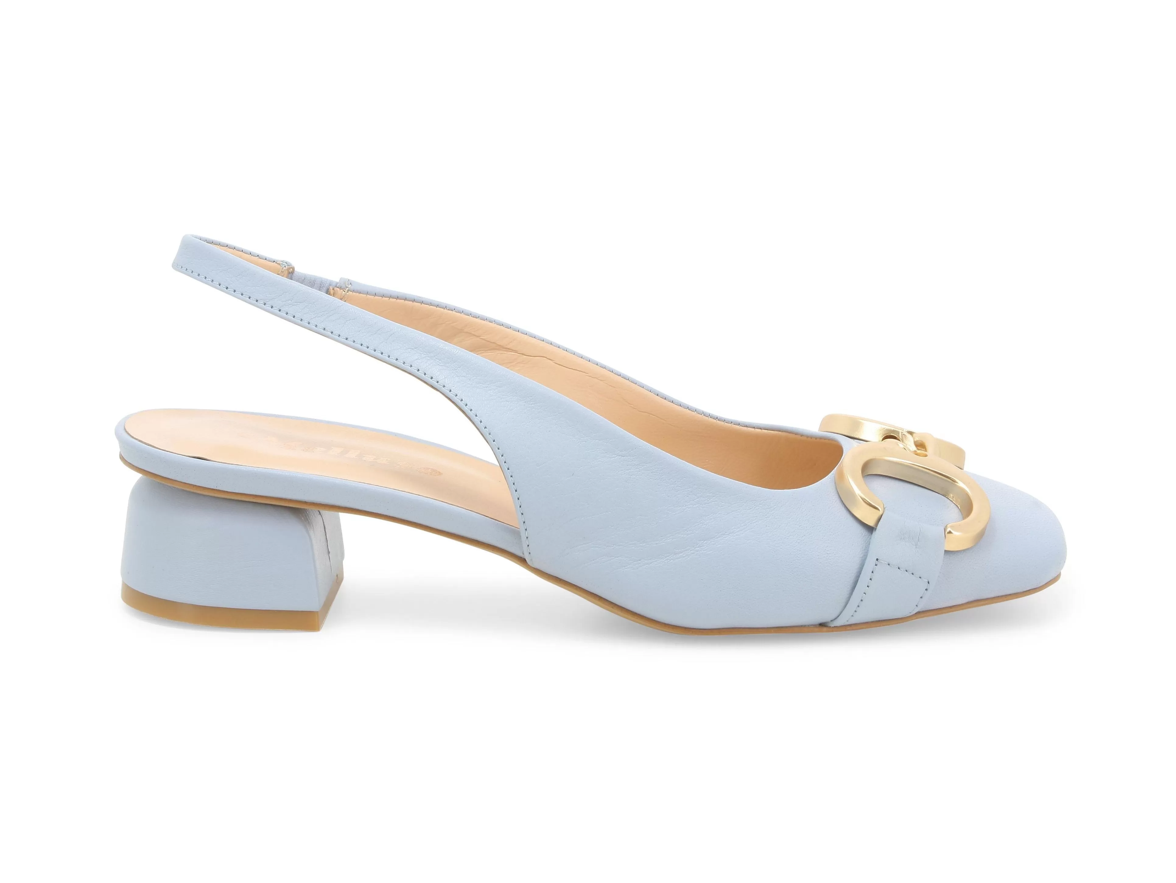 Melluso Slingback Elegante Estivo Tacco Basso tomaia Pelle