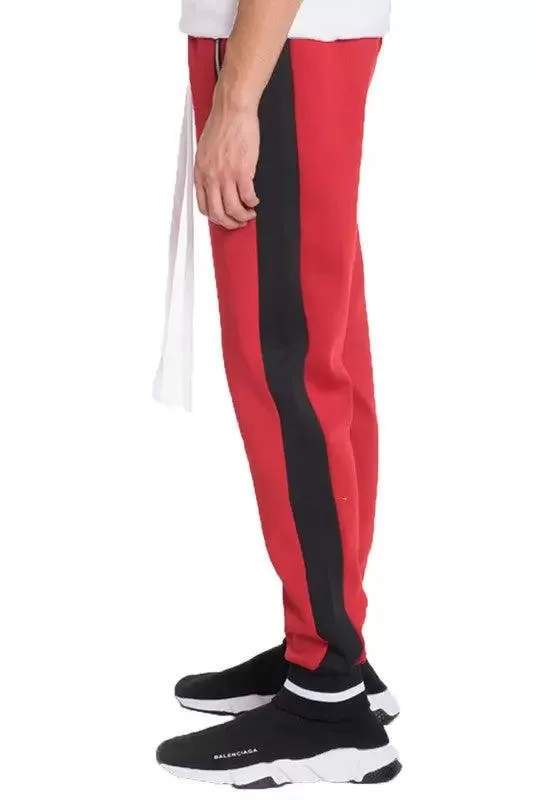 Men's Joggers Sweat-pants Side Stripe