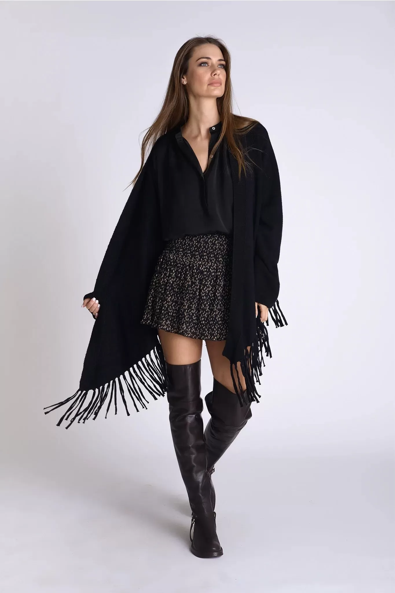 Muche et Muchette Angel w/ Fringes Hem Long Cardigan