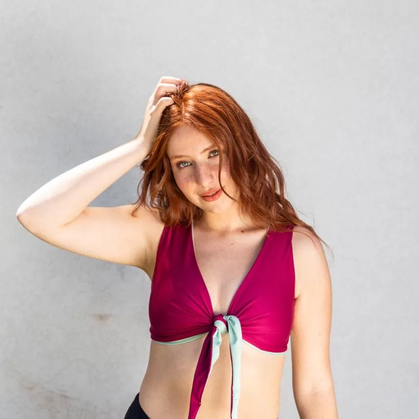 Mylo - Reversible Bikini Green and Maroon\ Green bottom