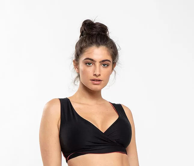 Mylo - Reversible Bikini top Black and Pink