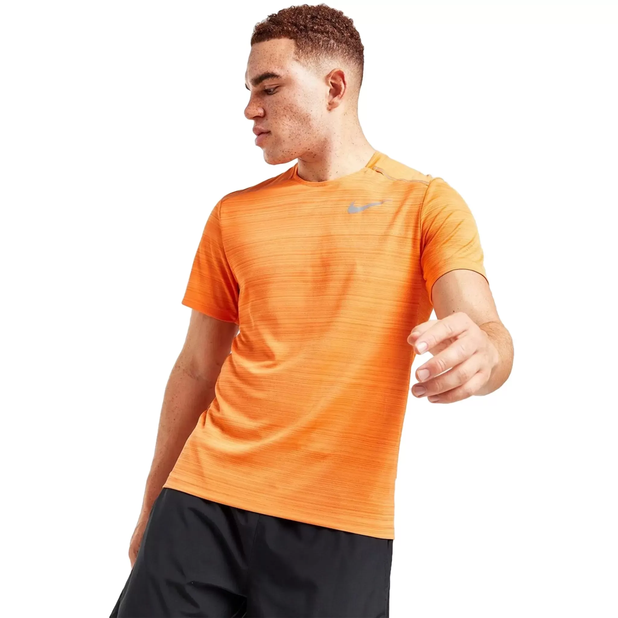 Nike Dri-FIT 1.0 Orange Miler Running T Shirt