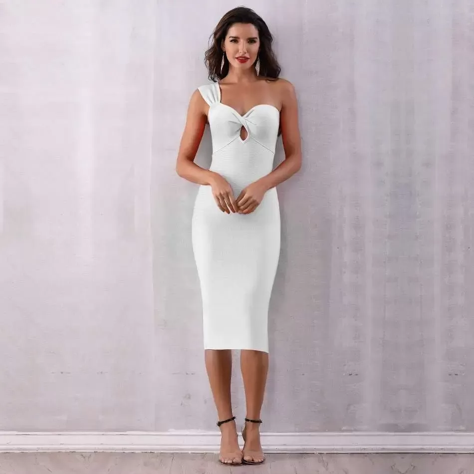 One Shoulder Bodycon Celebrity Party Dress