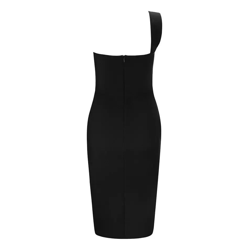 One Shoulder Bodycon Celebrity Party Dress