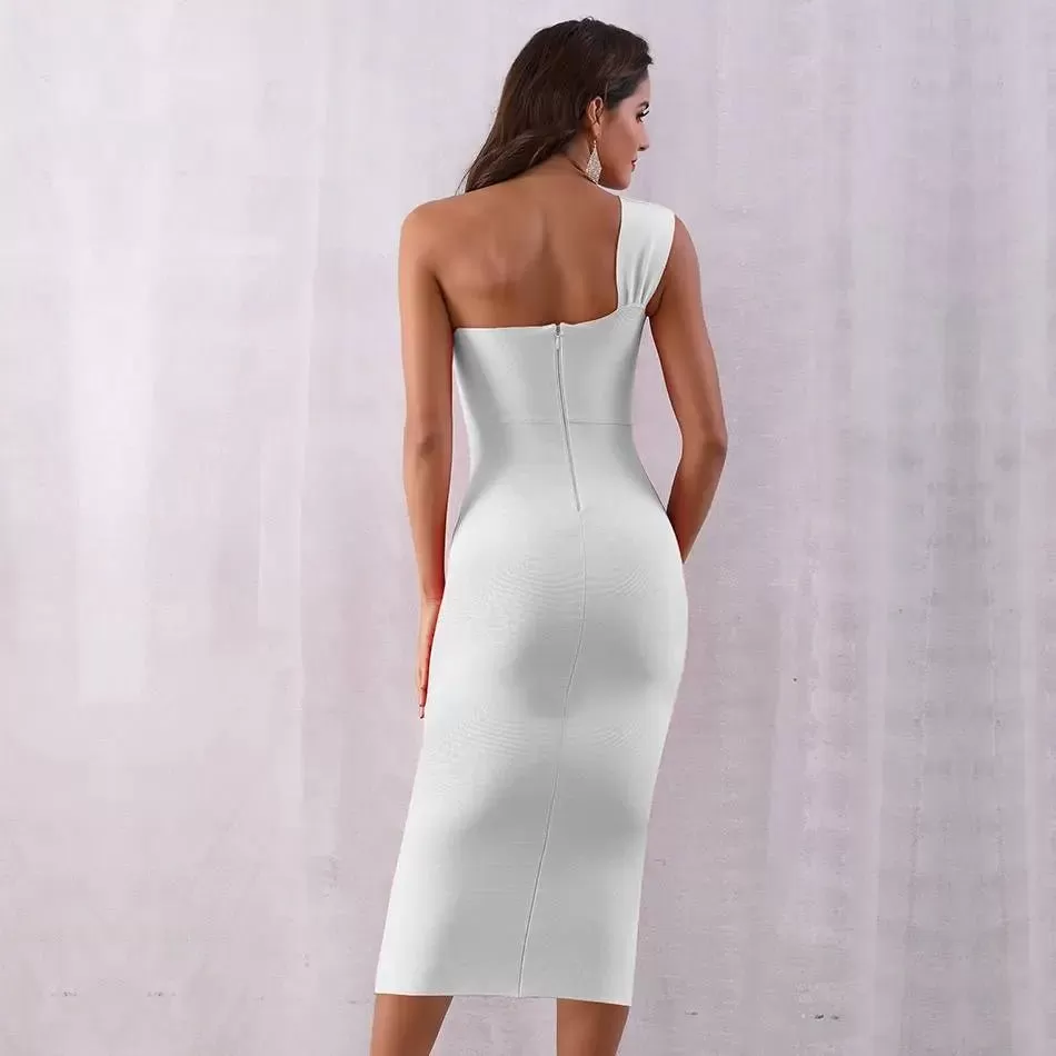 One Shoulder Bodycon Celebrity Party Dress